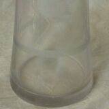 Engraved glass hyacinth vase heron decoration*