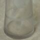 Vase a jacinthe en verre grave decor heron*