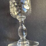 6 Blown and cut crystal water glasses – Art Nouveau