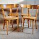 4 60s bistro chairs in bentwood