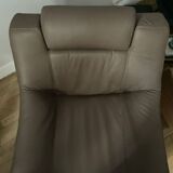Fauteuil en cuir marron