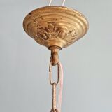 Art Deco pendant light in faceted satin glass, 1920s