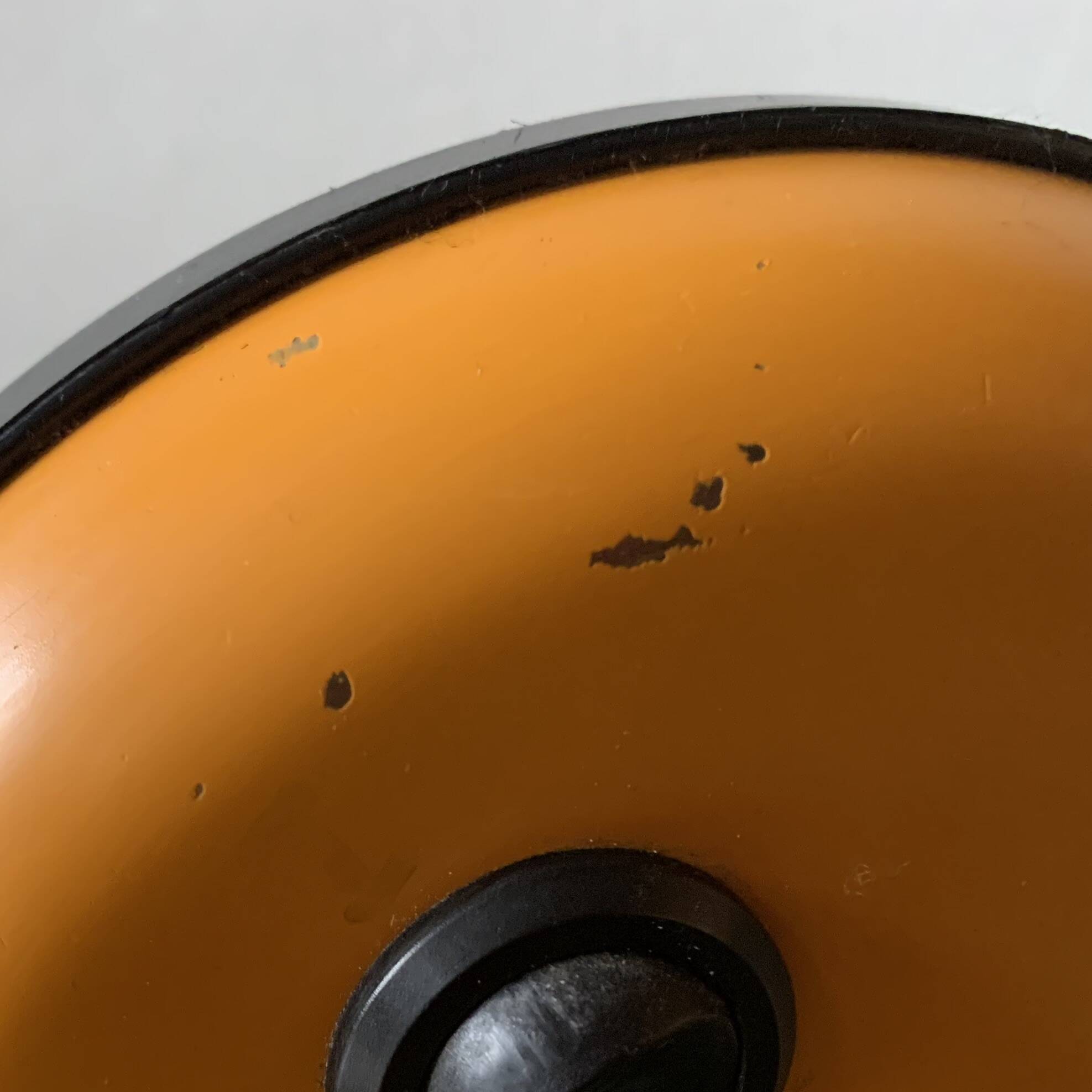 Vintage orange painted metal desk lamp