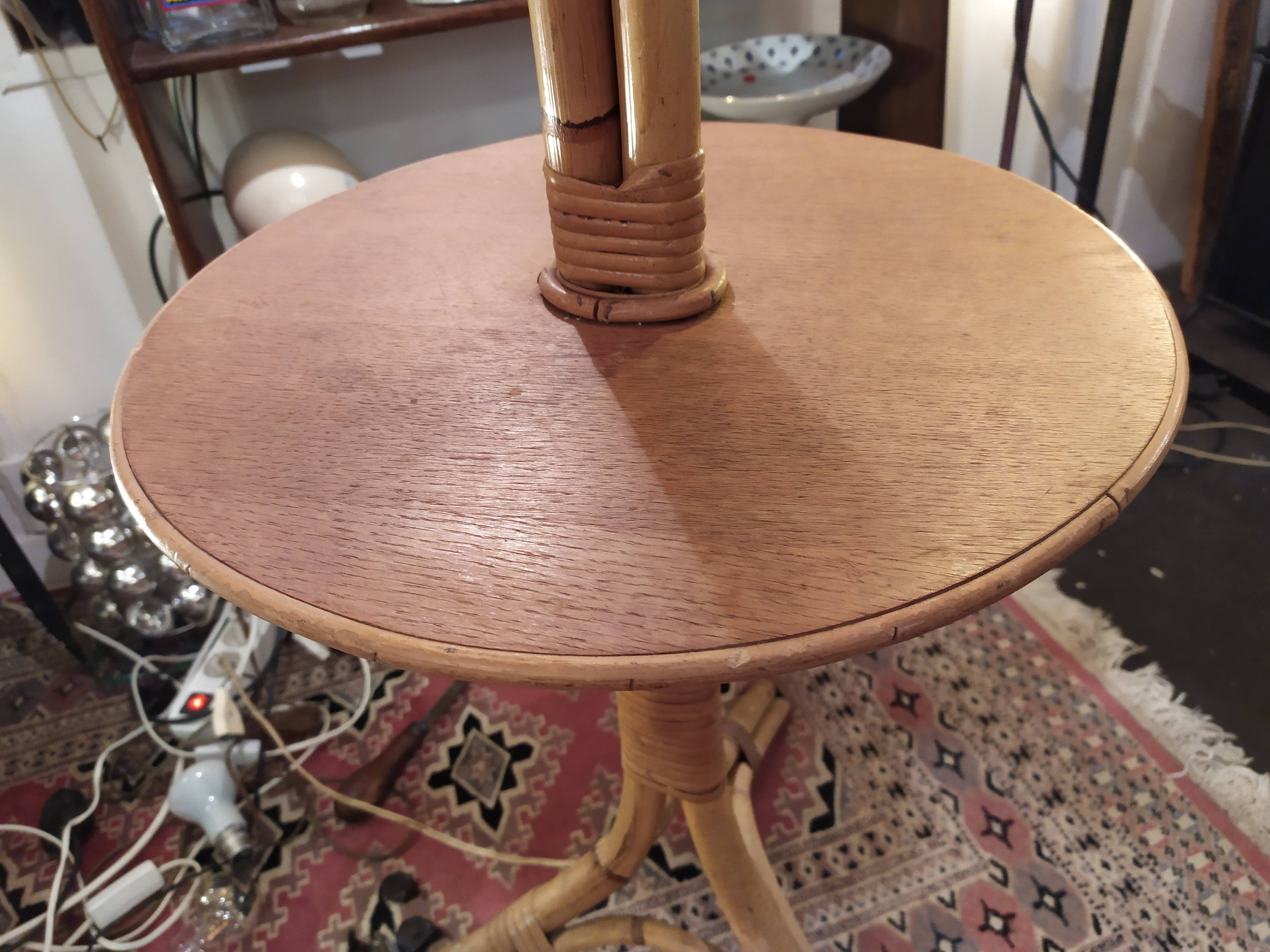 Rotin lamppost vintage rope