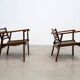 Set of two early French lounge chairs