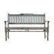 Wooden bench with blue patina