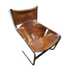 Vintage F444 leather armchair by Pierre Paulin