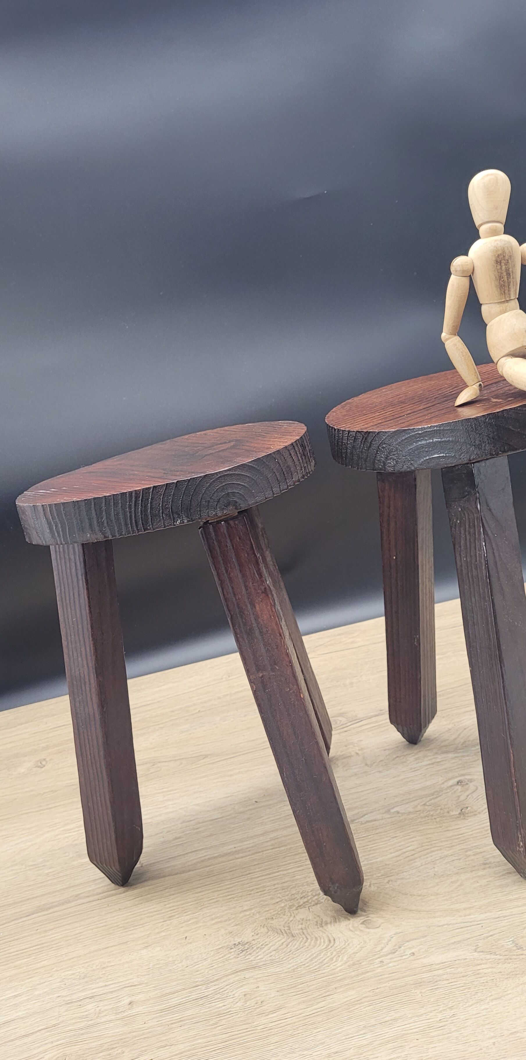 Pair of tripod stools square feet