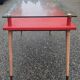 Vintage desk table with tapered legs
