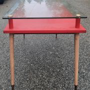 Vintage desk table with tapered legs