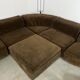 Old vintage modular sofa 6 elements of the 70s velvet / design