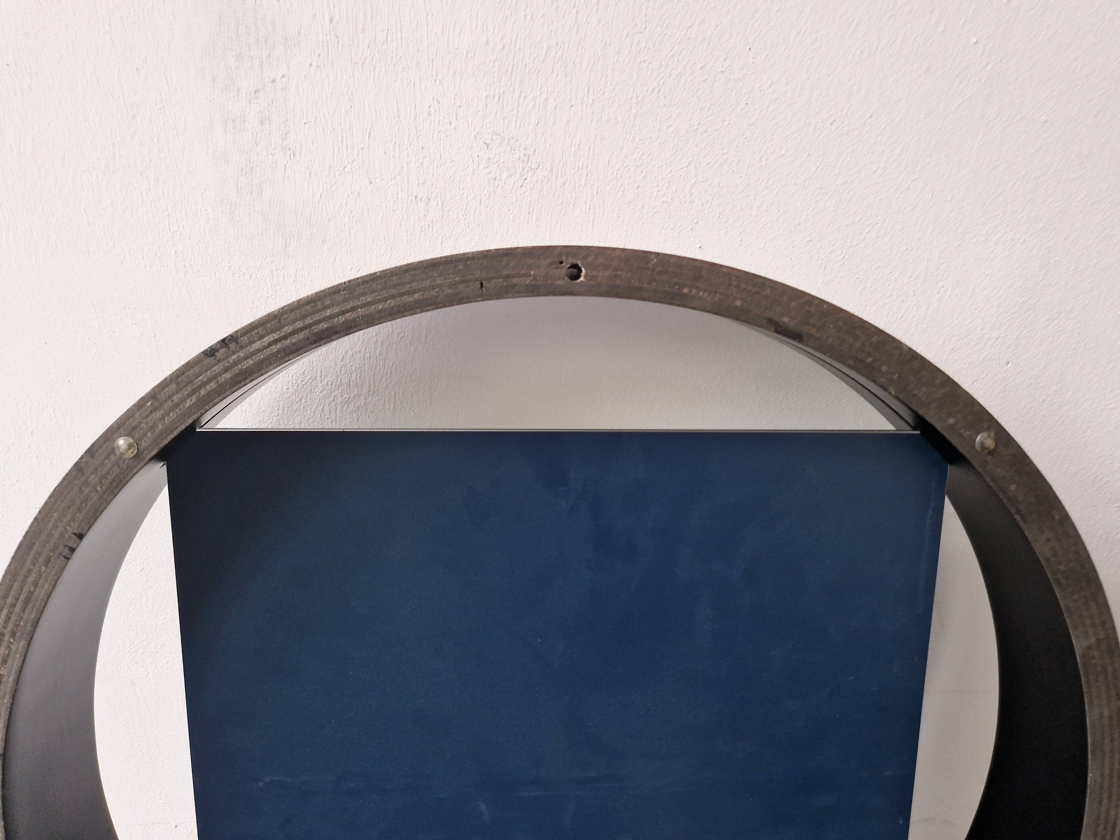 Miroir "DZ84" marron foncé par Benno Premsela pour 't Spectrum, Pays-Bas 1950