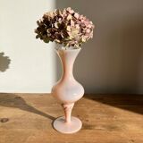 Pink opaline soliflore vase