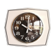 Horloge vintage pendule murale "vedette noir & blanc"