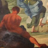 18th century Italian panel painting, Hermes entrusts Dionysus to the nymphs