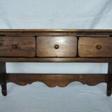 Curved wooden wall shelf storage drawers 69 cm