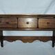 Curved wooden wall shelf storage drawers 69 cm