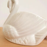 Ceramic swan pot cover