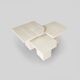 A set of 3 vintage italian travertine nesting tables