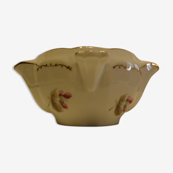 Gravy boat double beak porcelain of vierzon