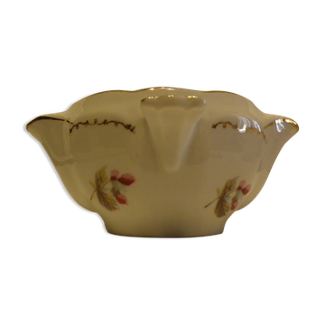 Gravy boat double beak porcelain of vierzon
