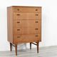 Midcentury Chest of Drawers / Tall Boy in Teak by Nathan. Vintage Modern /
