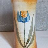 Vintage enameled stoneware potter's diabolo vase