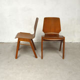 Series of 8 compass foot chairs