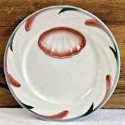 Set of 6 old Digoin Sarreguemines asparagus slushie plates
