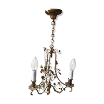 Old 3-branched chandelier