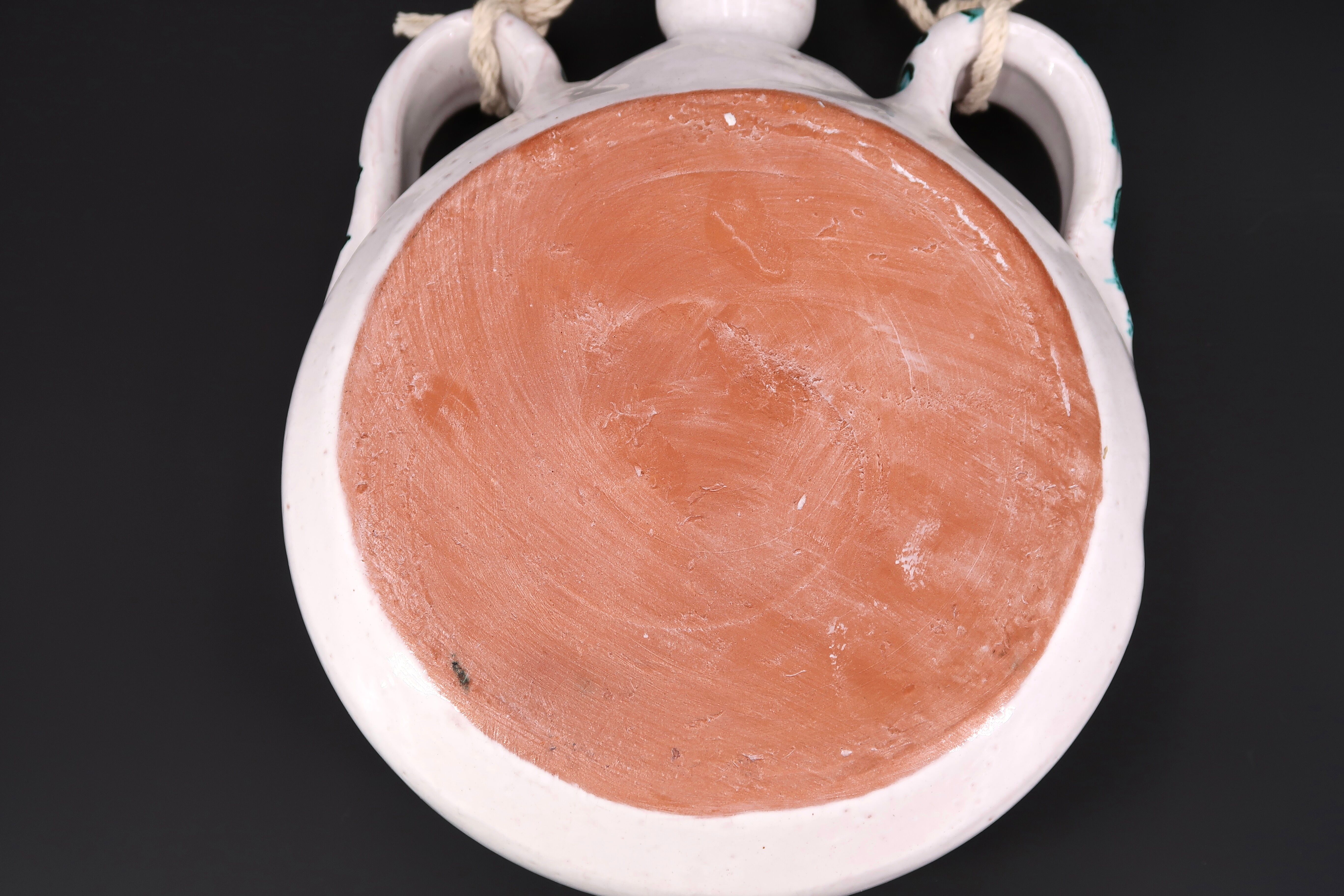 White ceramic wall gourd vase, vallauris