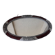 Oval wooden mirror