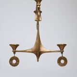 Grand Chandelier Suspended Candelabrum Brutalist Michael Harjes, 1970s