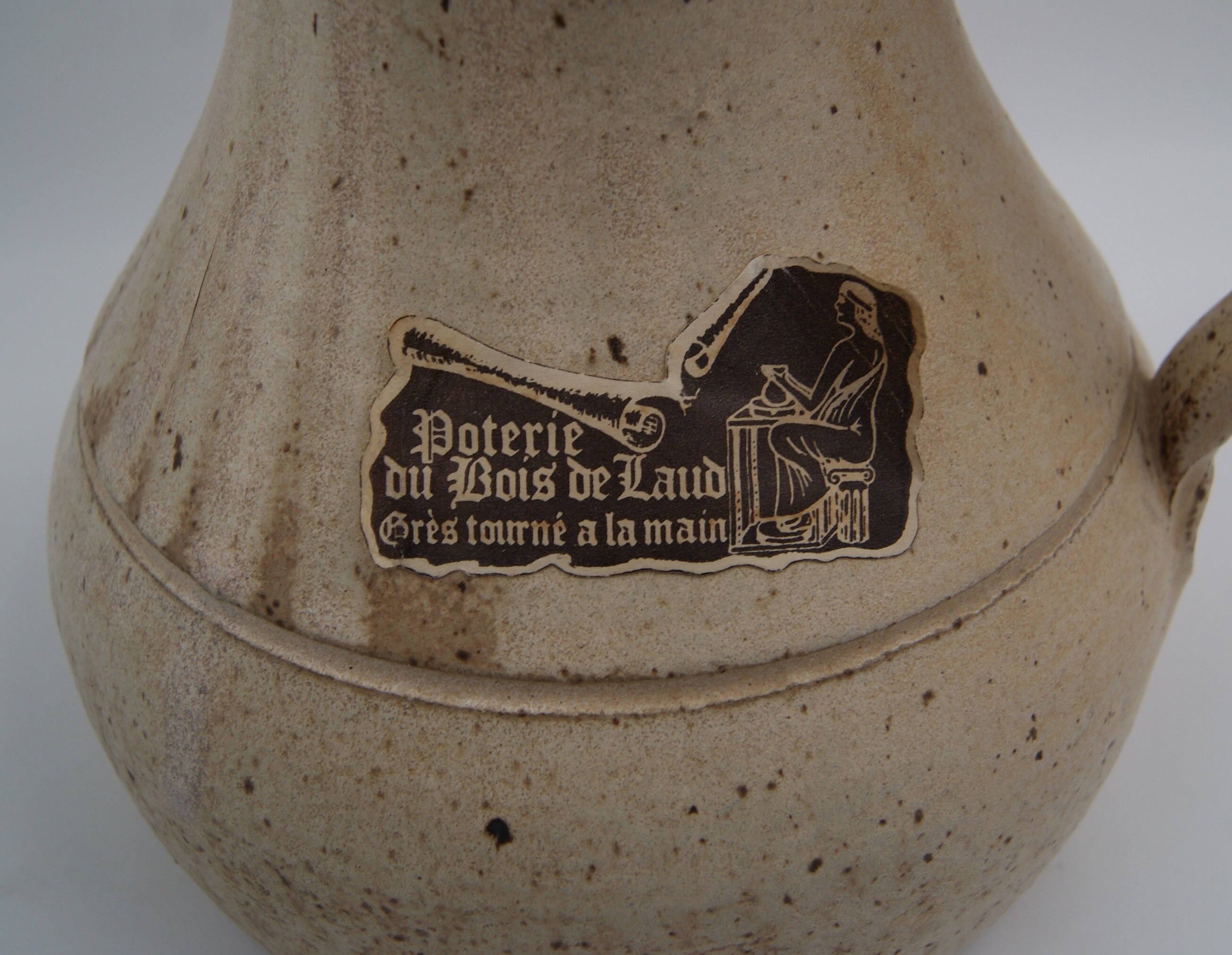 Decanter sandstone pottery vintage laud