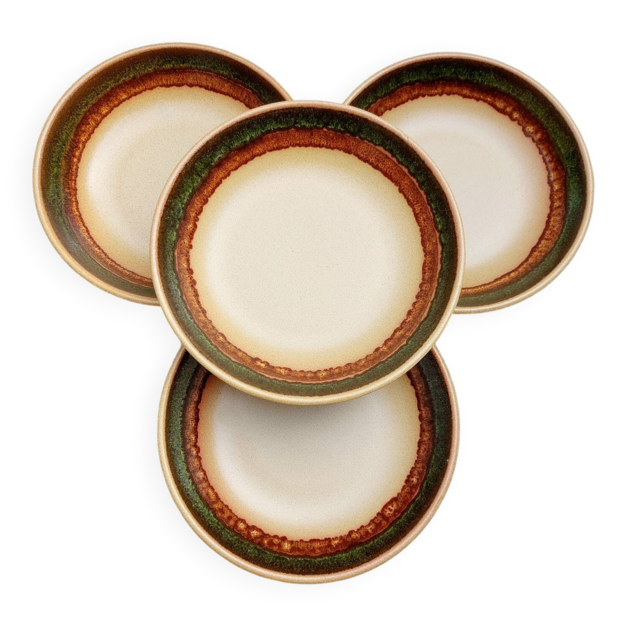 4 Badonviller stoneware soup plates
