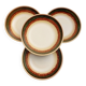 4 Badonviller stoneware soup plates