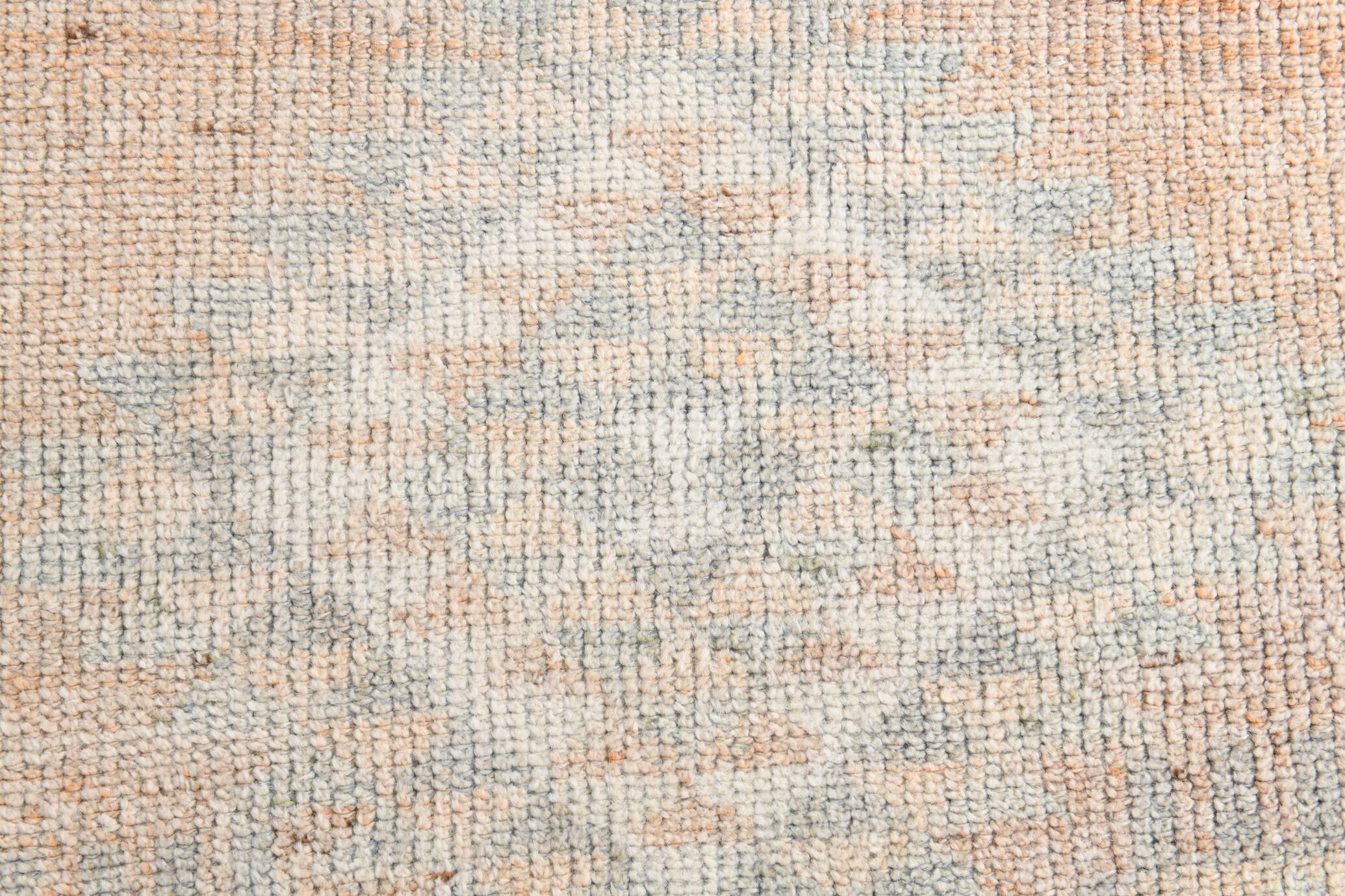 3x12 Pale Orange Beige Turkish Vintage Runner Rug, 86x352Cm SK 18322