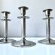 Set de 3 bougeoirs en inox