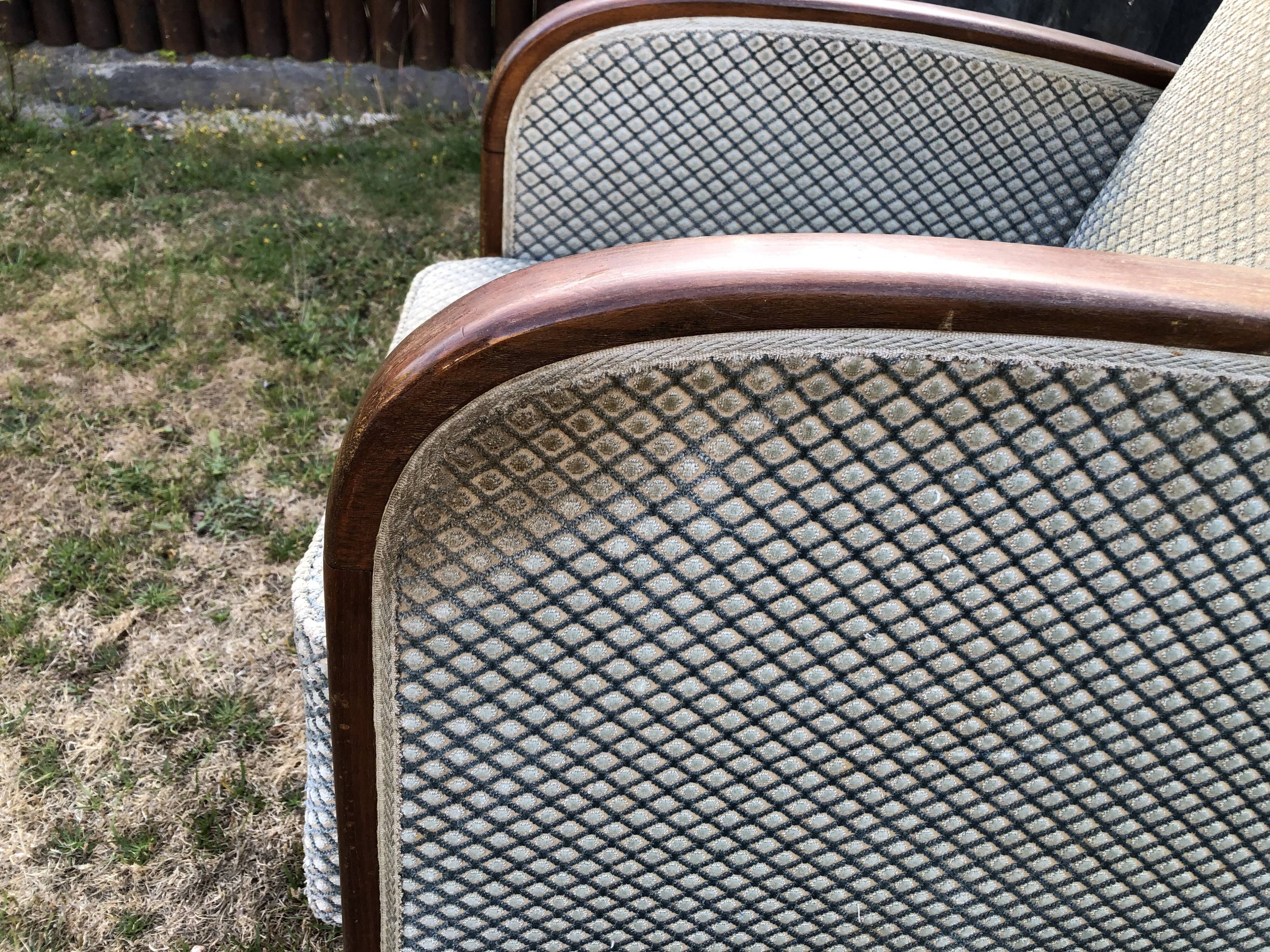 Duo de fauteuils club vintage