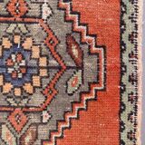 Small Vintage Turkish Rug 92x52 cm, Short Runner, Tribal, Shabby Chic