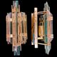 Venini Wall lamps glass murano gold structure , Italy 90 s