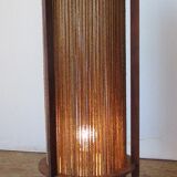 Teak and string lamp