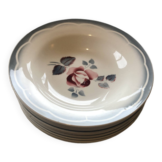 Set of 9 Magali soup plates from Sarreguemines