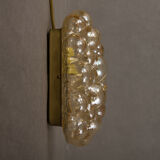 Pair of  bubble glass wall lamps by Helena Tynell for Limburg 1960