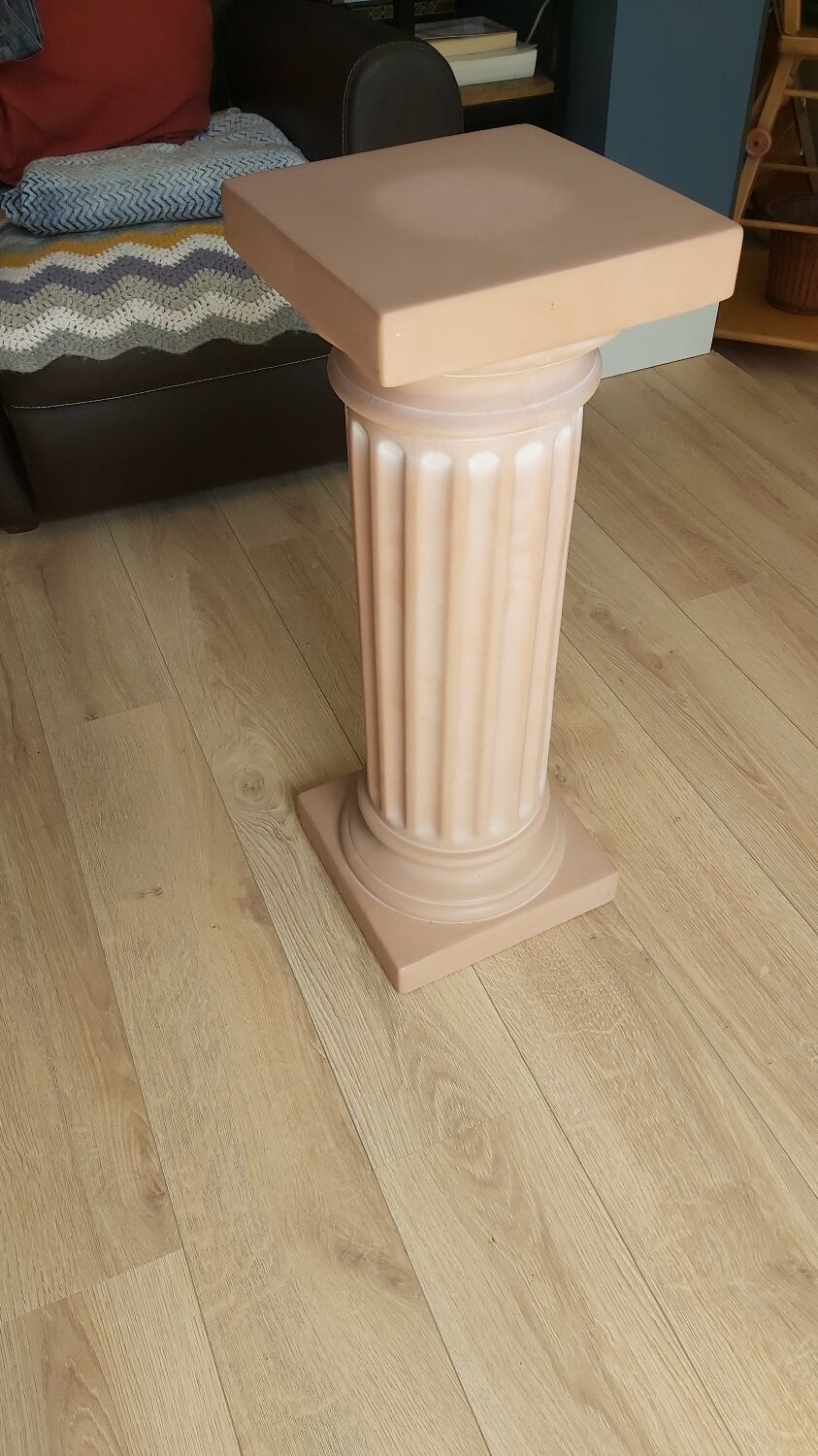 Pink plaster column