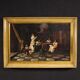 Italian interior scene painting signed F. Bonati 1913