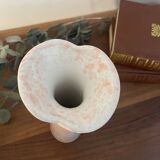 Vintage speckled pink vase