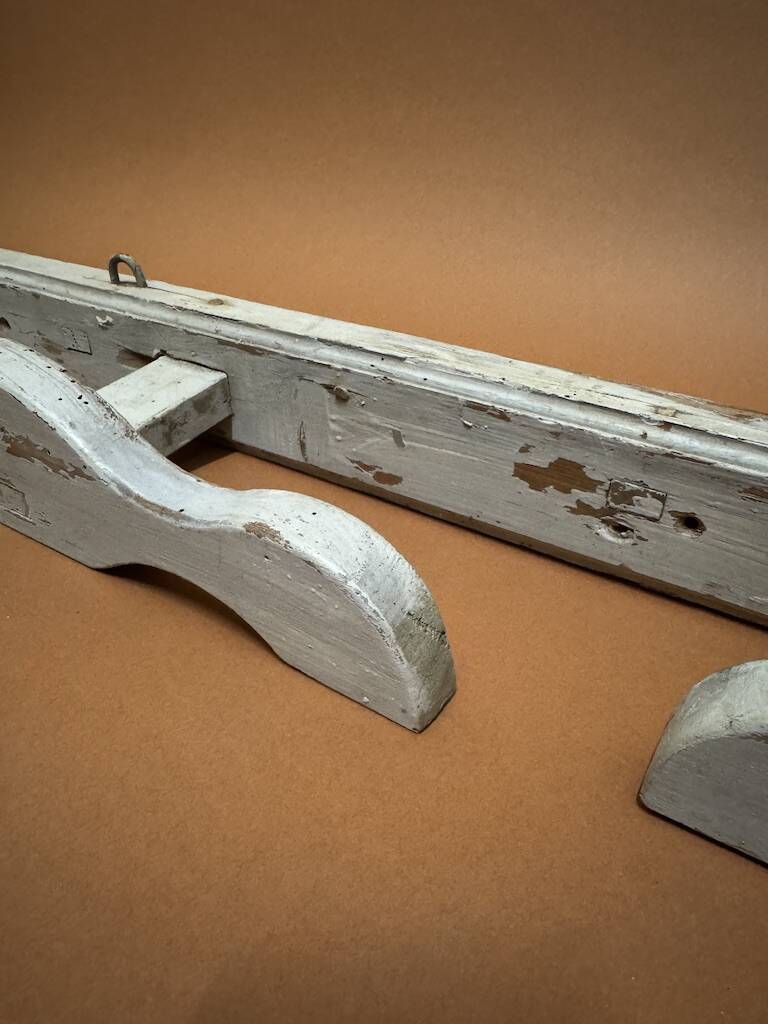 old wooden coat rack