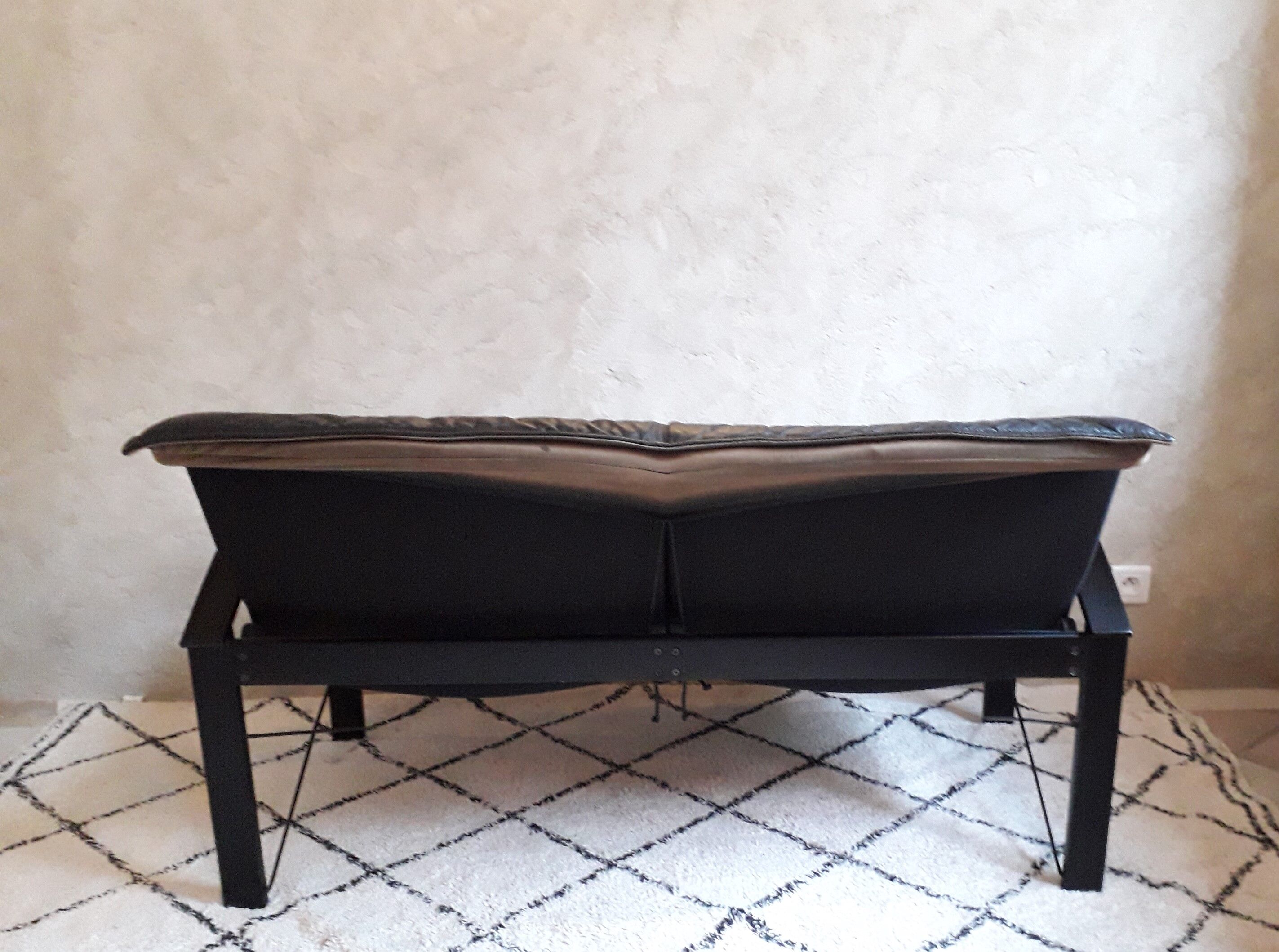Ikea leather sofa design Tord Bjorklund 80s