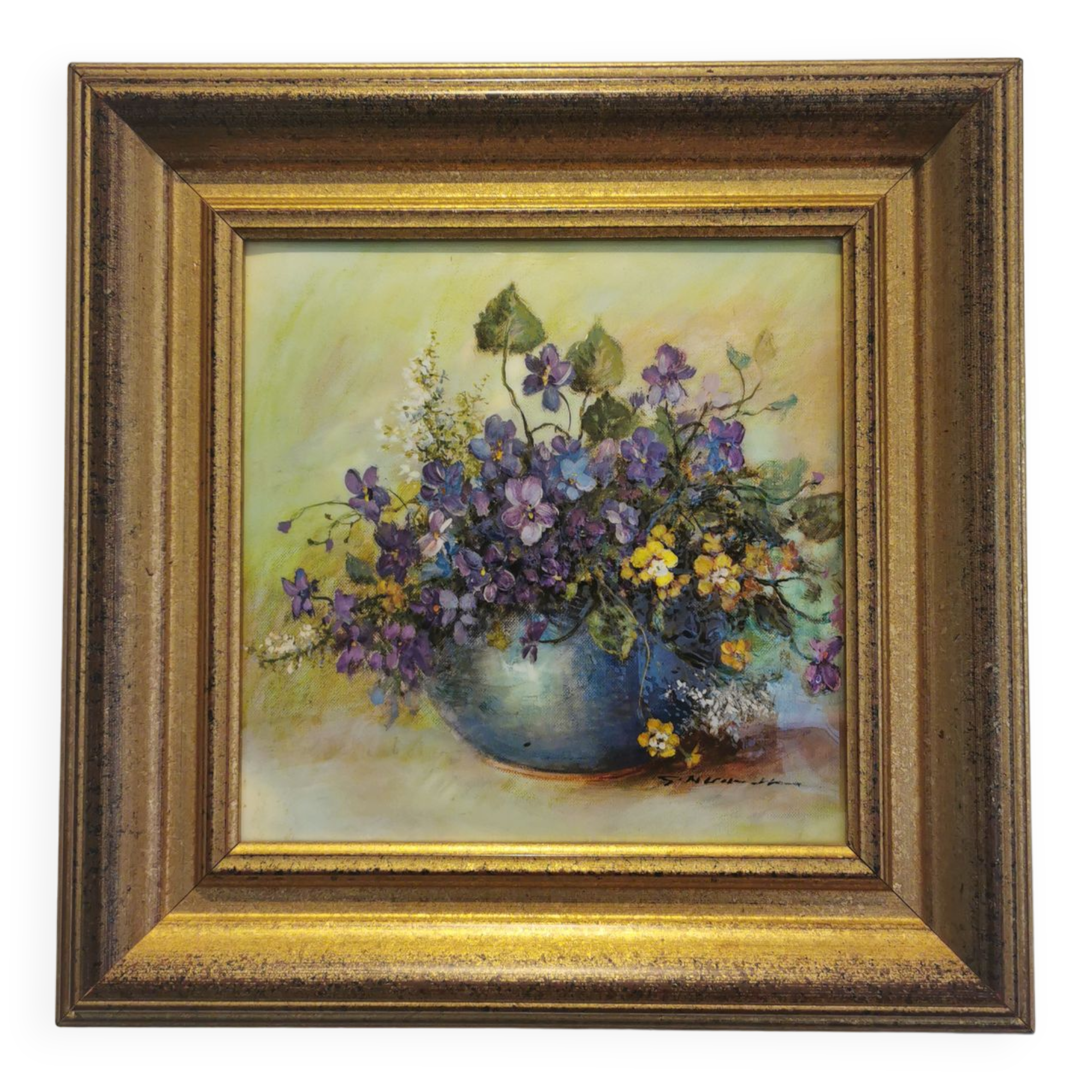 Painting bouquet of flowers CADIOU